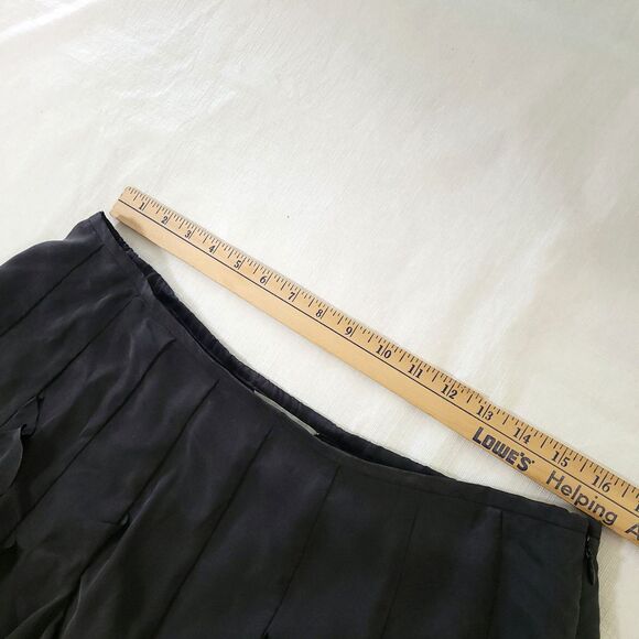 Garnet Hill Y2K Silk Ruffled Mini Skirt 14 Gray Fairy Goth Festival Flouncy - Picture 6 of 11